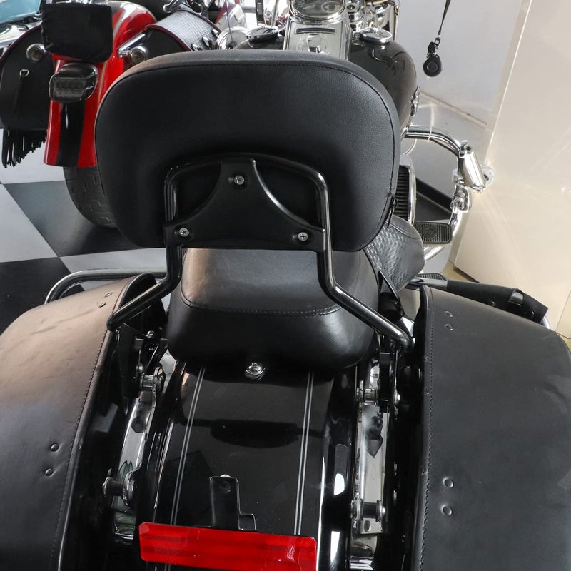 AUFER Detachable Upright Passenger Backrest Sissy Bar w/Back Rest Pad Compatible With For Touring Road King Street Glide Electra Glide Road Glide FLHR FLHX FLHT FLTR 2009-2025 (Blackï¼‰ - Image 4